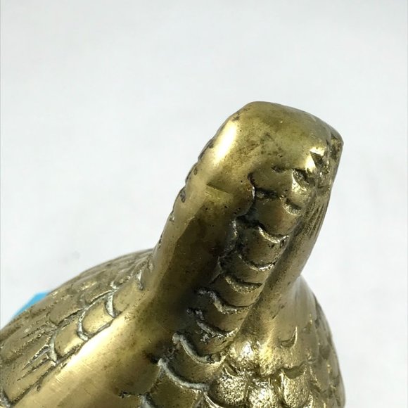 Vintage Brass Fancy Quail Grouse MidMod Game Bird - Picture 14 of 15